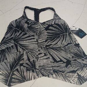 Aqua Green Monochrome Patterned Tank Top